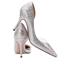 High Heels Pumps Stiletto Sexy Girl Silver Crystal Ladies Wedding Bride Shoes Heels Womens Heels Stilettos Shoes